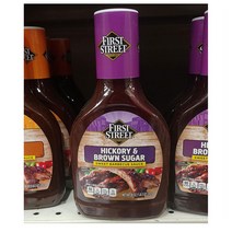 First Street Barbecue Sauce 퍼스트스트리트 히코리 앤 브라운 슈가 스위트 바베큐소스 18oz (510g) (6팩)