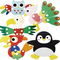 [청양토이] 펠트조립교구 조류 5종, 펭귄