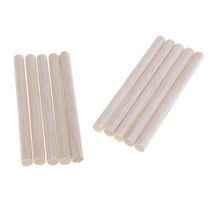 STK 10 개 라운드 천연 발사 나무 나무 스틱 은못 막대 비행기 모델 만들기 목공 목공 DIY 크리스마스 크리스마스 장식 50-250 미리 메터, 자연스러운4