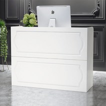 매장 업소용 카운터 입식 테이블 계산대 프런트 캐비닛 안내데스크, 웜 화이트 북유럽 + 60x38x90cm