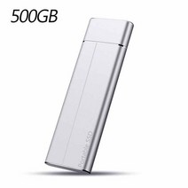 샤오미 휴대용 외장형 하드 SSD USB C 고속 디스크 1TB 2TB 4TB 16TB, [01] 500GB Silver
