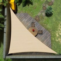 그늘애 옥상 그늘 차광막 썬쉐이드 방수 삼각 사각, HDPE 메쉬, 베이지 / 3mx3mx3m (삼각)