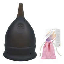 월경컵 생리컵 생리용품 월경컵 세정 출입하기 쉬운 누출 없는 부드러운 세척 소독 (노브 타입 L(단품) 블랙) 月経カップ 生理カップ 生理用品 月経カップ洗浄 出し入れやすい 漏れな