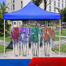 대형파라솔 파라솔바람막이 파라솔받침대 감성파라솔 파라솔텐트 2단 카페 테라스 옥상 폴딩 낚시 그늘막, [강화 블랙 프레임] 2X3 블루