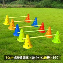 강아지 슬개골 탈구 재활 축구훈련 고깔 어린이 장애물넘기 펫피트니스 어질리티 허들, 30cm 10개+ 1m 막대 5개