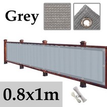 회색 hdpe 발코니 개인 정보 보호 그물 울타리 레일 차폐 anti-uv windproof 아파트 보호 발코니 테라스 대피소 개인 정보 보호 그물, [01] 0.8x1m
