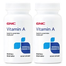 GNC 비타민A 10000IU(3000mcg) 180정 x 2 (총2개), 2개