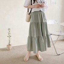 스프링 캉캉 롱스커트