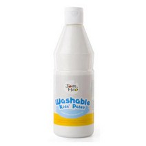 손가락미술 유아페인팅 흰색물감 500ml 유치원 미술교구 핑거페인팅 집콕