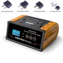 오토바이배터리 자동차 충전 자동복원기 12V24V 배터리 충전기 300W 25A 리드 산 성 건조 물에 대 한 스마트 자동 AGM 펄스 복구 오토바이, US Plug+미국