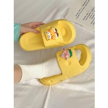 무소음슬리퍼 발망치 치즈슬리퍼, 옐로우, L, 1개