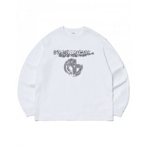 NOMANUAL SPREAD SIGNATURE LONG SLEEVE TEE - WHITE