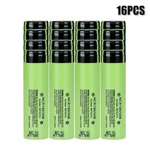 파나소닉 18650 배터리 3400mah 3.7V NCR18650B 리튬 이온 충전식 카메라 손전등 장난감 노트북, [03] 16PCS
