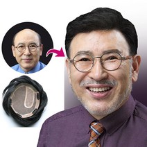 100% 인모 고급항균망 남성가발 정수리가발 부분가발 남자가발 맞춤가발 탈모가발 아빠가발 중년남성가발, 고급불망 왼쪽가르마(S), 1개