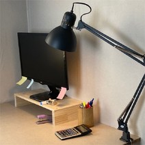 심플 원목 컴퓨터 모니터 노트북 선반 받침대 1단 미디엄