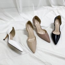 스틸레토 사이드 오픈 미들힐 6cm