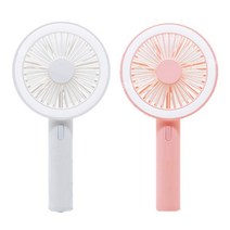 엑스트라 블루스톰 휴대용 LED 선풍기 2p, F-2, 화이트, 핑크