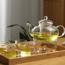 투명한 내열유리 꽃차 티포트 230ml/400ml/500ml//700ml/1000ml, 티포트(400ml)