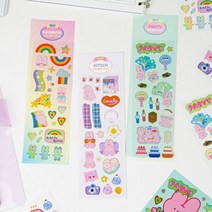 릴리 투명 금테 스티커 투명금테스티커 다이어리꾸미기 소품꾸미, 종류:kitsch