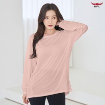 이너핏웨어 BFL 여성 등산 필라테스 요가 스포츠 솔리드 홈트 긴팔티 B23RTS-505W 1+1 2매
