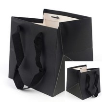 튼튼한 쇼핑백 정사각 고급 블랙 미니 고급쇼핑백 튼튼한쇼핑백 배달종이백 한의원쇼핑백
