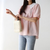 아이우먼 빅사이즈 206 더블버튼카라블라우스 DWBG975