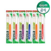 [선스타검] GUM 검 치과 교정 어금니 앤드 터프트 칫솔 (308) 6개, 상세 설명 참조, 상세 설명 참조