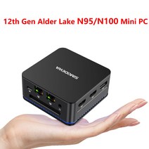 SZ BOX 데스크탑 게이밍 PC 인텔 12 세대 알더 레이크 N95 N100 미니 윈도우 11 LPDDR5 12GB DDR4 16, 01 N100 12GB SSD 없음_02 AU