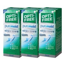 옵티프리 퓨어 모이스트 소프트렌즈 세정액, 3개, 300ml