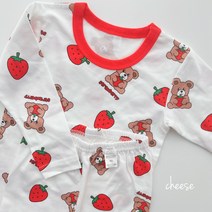 치즈실내복 유아동 프랜 면모달스판 내복 아기 가을 겨울 내의