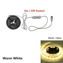 메이크업 화장 대 거울 빛 스트립 Led USB 케이블 5V 0.5m 5m 드레싱 램프 욕실 조명 키트, [08] Switch Warm White, [05] 4M