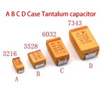 자동차 캐패시터 10pcs a b c d 케이스 탄탈 콘덴서 6v 10v 전압 안정기, 전자 10v 470uf 477a