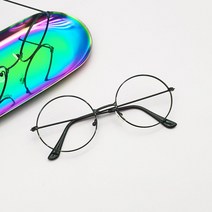 심플 디자인 동그란 안경테 블랙