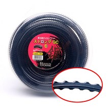 토요가네 토요카네 나일론줄 (톱니형) 3.0mm 46미터 예초기줄날 톱날형 예초기끈 예초기날 나일론끈 일본, 1개
