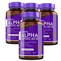 영국 뉴트라비타 Nutravita Alpha Lipoic Acid 알파리포산 650mg 120캡슐, 4팩