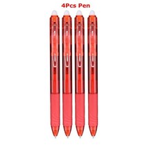0.7mm 마술 지울 수있는 펜 압박 젤 세트 8 개의 색깔 보충 물 막대 잉크 문구 용품 철회 가능한 빨 손잡이, [41] Red-4pen