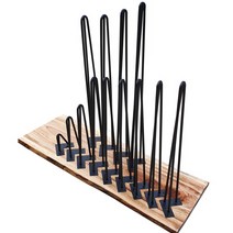 헤어핀 철재다리 높이25종 4개1조세트가격 12파이환봉 우드슬랩탑재가능, 3줄환봉 400미리 10파이