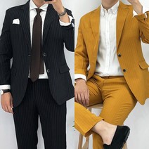 베로핏 / 남자 7컬러 봄 여름 가을 스트라이프 린넨 수트