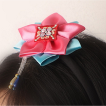 백의민족공방 여성 한복 배씨 머리띠