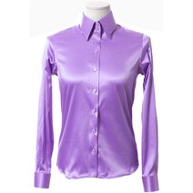 패션올리고 WDS200308-여성용 솔리드 공단스판 셔츠 실크셔츠