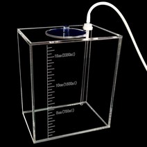 Saricho 도징 컨테이너 펌프 액체 용기 보관 버킷 아크릴리 저장소 (1.5L/0.4갤런 블루 뚜껑) 547021, 2.5L 1grid blue lid