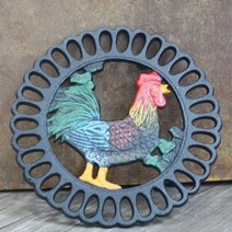 냄비받침 인테리어소품 빈티지 닭 주물 냄비받침, 본상품선택