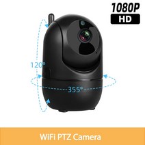 5G IP WiFi 카메라 1080P PTZ 무선 감시 모니터링 자동 추적 실내 보안, 5G WiFi Black Cam_영국 플러그, 05 5G WiFi Black Cam_04 영국 플러그