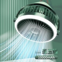 무선 타프팬 캠핑 실링팬 usb small ceiling fan 침대 데스크탑 기숙사, 1-Black Jade Green 6인치 대형 그릴