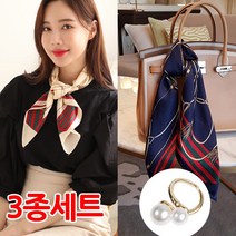 (스카프2+링1) 실키터치 사각쁘띠 스카프 어나더