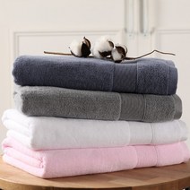 모던리빙 호텔500 코마사 40수 바스타올 2장 대형 목욕 수건, 화이트