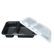 냅킨코리아 내열 럭셔리 2칸 도시락용기, 1개, 50개입