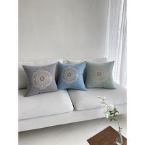 벨르 자연염색 모티브 레이스 쿠션 (7가지 컬러), 그린