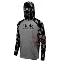 HUK 낚시 셔츠 마스크 목 각반 후드 의류 남성용 긴팔 UV 차단 모기 방지 티셔츠, [07] 4XL, [06] XDYHUK0701