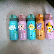 산리오 친구들 포인브 보온병 텀블러 초등생 진공 텀블러 보온병 이중장금 원터치 일본납품, 1멜로디
